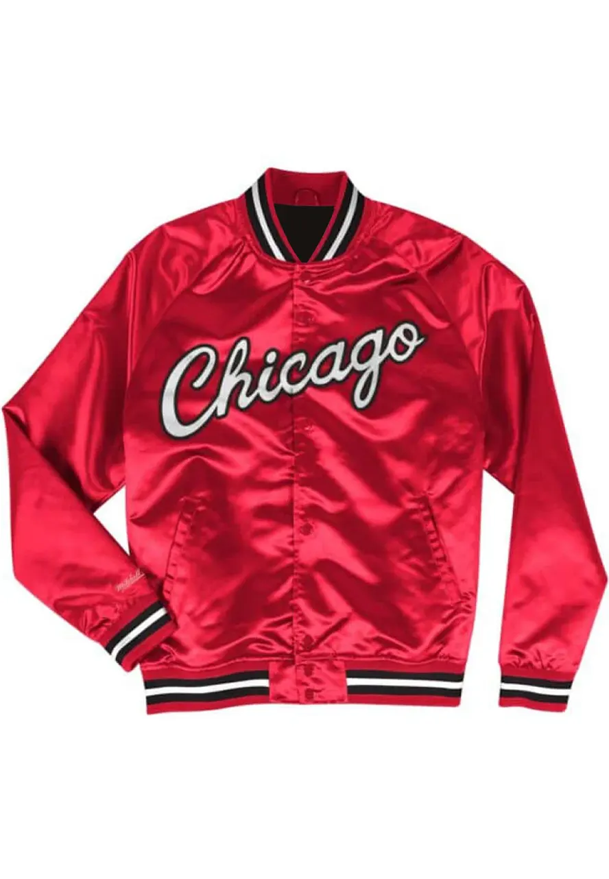 Men's Bulls Satin Bomber Jacket